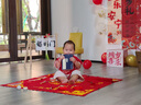 心楠男童一周歲衣服男孩漢服禮服嬰兒抓周夏季武俠中式唐裝國(guó)風(fēng)男寶寶 飛龍?jiān)谔靸杉住径绦淇睢?常規(guī) 80 cm-90cm【 建議1-2歲】 曬單實(shí)拍圖