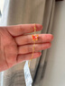 周六福七夕禮物  黃金手鏈女款5G足金琺瑯閃砂金珠蝴蝶手飾 計價 16+3cm-2.92g 曬單實拍圖