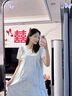 愛(ài)莉安娜孕婦夏季新款連衣裙時(shí)尚條紋背帶連衣裙短袖T恤甜美顯瘦 藍(lán)色背心裙 L 曬單實(shí)拍圖