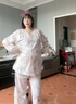婧麒月子服純棉產(chǎn)后十月份春秋季孕婦睡衣哺乳喂奶懷孕期家居服女 【四季180g】鈴蘭喵語·純凈天山棉·柔滑舒爽 L 曬單實(shí)拍圖
