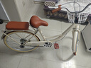 飛鴿（FLYING PIGEON）自行車成人通勤車自行車學生單車成人自行車通勤自行車女士自行車 標配奶油米|單速|(zhì)輻條輪+禮包 24寸適合150-170cm 曬單實拍圖