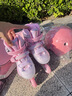 滑步輪滑鞋兒童3-6-12歲溜冰鞋女童旱冰鞋滑輪鞋全閃套裝送禮直排輪 曬單實(shí)拍圖