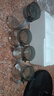 欣美雅（xinmeiya）廚房玻璃調(diào)料盒套裝家用組合裝調(diào)料瓶子油鹽醬醋鹽罐子油瓶大容量 雅致灰調(diào)味500ml*3+油壺*1+標(biāo)簽 曬單實(shí)拍圖