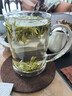 樂(lè )美雅家用泡茶玻璃杯透明觀(guān)山帶把茶杯耐熱水杯果汁杯扎啤杯 班尼450ml【杯+蓋】 曬單實(shí)拍圖