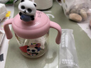 貝親兒童牛奶杯1-3歲寶寶喝水喝奶PPSU直飲奶瓶雙吸管水杯 粉色330mL 曬單實拍圖