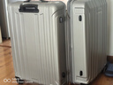 新秀麗（Samsonite）行李箱20英寸+28英寸拉桿箱子母套裝箱旅行密碼箱N(xiāo)X0銀色 曬單實(shí)拍圖