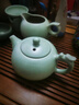 正揚 汝窯茶壺仿宋開(kāi)片汝瓷釉蓋碗功夫茶具陶瓷泡茶壺茶道 沖茶壺茶海 天青汝窯-茶壺-祥龍壺 曬單實(shí)拍圖