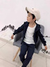 G.DUCKKIDS童裝男童春秋套裝運動裝兒童衣服男大童秋冬季織帶外套褲子兩件套 8038藏青色【春秋款】 140 尺碼9~10歲【130-140cm】cm 曬單實拍圖
