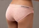 Calvin Klein內衣【摩登引力帶】女士字母提花ck性感比基尼三角內褲女QF7880AD PY2-嫩粉 1條 M 曬單實(shí)拍圖