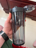 米家Tritan水杯 600ml大容量 小米（MI）健身彈蓋杯搖搖杯 深灰色 曬單實(shí)拍圖