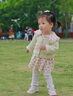 G.DUCKKIDS小黃鴨童裝女童套裝春秋洋氣嬰兒衣服6-12個(gè)月兒童裙子女寶寶春裝 淺灰色EQ036 90 建議1~2歲【 80-90cm】cm 曬單實(shí)拍圖