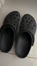 crocs卡駱馳洞洞鞋貝雅卡駱班輕便耐磨一腳蹬休閑鞋|205089 黑色/白色-066 41 /42(260mm) 曬單實拍圖