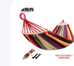 探險(xiǎn)者（TAN XIAN ZHE）戶外露營(yíng)休閑加厚加寬帆布吊床 室內(nèi)彎木防側(cè)翻 單人紅色月牙吊床 曬單實(shí)拍圖