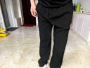 特大碼男裝褲子男大碼休閑褲胖子加肥加大寬松長(cháng)褲男士運動(dòng)束腳褲 黑色 4XL -165-180斤 曬單實(shí)拍圖