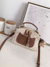 CharisKitty包包女包2025年新款斜挎包通勤波士頓枕頭包生日圣誕節禮物送女生 米白咖Milk white coffee 曬單實(shí)拍圖