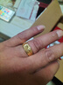 中國黃金（CHINA GOLD）黃金戒指男足金999方形鏡面活口婚戒指生日父親節禮物送男友老公 約7.8g 曬單實(shí)拍圖