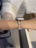 蝴蝶鑲鉆鏈式表帶 適用iwatch手表applewatch蘋(píng)果手表帶 星光(表鏈+鑲鉆殼) 適用：新款S10【42mm表盤(pán)】 曬單實(shí)拍圖