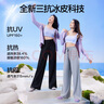 SIINSIIN【專享】冰皮防曬闊腿褲女2025夏新款涼感休閑運動褲寬松顯瘦長褲 顯瘦黑(常規(guī)版) 推薦身高165以下 L （120-140斤） 曬單實拍圖