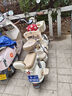 雅迪（yadea）電動車摩登光芒兒童座椅前置通配型寶寶椅安全避震電瓶車兒童座椅包圍款-米白色 曬單實(shí)拍圖