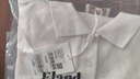 ELAND【經(jīng)典公式】衣戀T恤女學(xué)院風(fēng)polo領(lǐng)棉短袖上衣2025夏季新款 乳白色(64)Cream L /170 曬單實(shí)拍圖