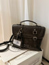 南風(fēng)Chio2nd威尼斯夜雙肩包包女包復古潮流做舊黑皮包手提通勤背包女 圖片色 曬單實(shí)拍圖