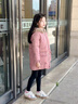 G.DUCKKIDS小黃鴨女童羽絨棉服新款洋氣女孩加厚冬裝中大兒童棉衣中長(cháng)款外套 熊耳朵棉衣黃色加厚保暖 140碼建議身高130cm左右 曬單實(shí)拍圖