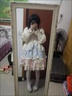 馨瑞緣（XINRUIYUAN）藍(lán)粉可愛甜美lolita長(zhǎng)袖短款連衣裙OP蓬蓬公主裙洛麗塔連衣裙 M 曬單實(shí)拍圖