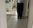 百家好（Basic House）純色百搭彎刀寬松春季新款高腰顯瘦休閑長(zhǎng)褲女 藏青色 XL 曬單實(shí)拍圖