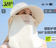 361°遮陽(yáng)帽防曬帽子女夏季防紫外線(xiàn)遮臉可拆護頸漁夫帽釣魚(yú)登山太陽(yáng)帽 【360°環(huán)繞遮擋】純黑-護頸可拆 曬單實(shí)拍圖