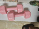 朗威啞鈴女健身小啞鈴女士學(xué)生家用包膠初學(xué)者練臂肌健身器材瑜伽塑形 櫻花粉 2kg*2只 曬單實(shí)拍圖