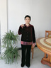 雋狐中老年女媽媽款秋裝高檔金絲絨新中式襯衫老人奶奶太太秋季上衣服 酒紅 L 【建議80-105斤】 曬單實(shí)拍圖