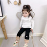木木屋女童打底衫春秋2025新款兒童毛衣女孩衣服內(nèi)搭中小童半領(lǐng)長(zhǎng)袖上衣 白色 90 尺碼1~2歲【 80-90cm】 曬單實(shí)拍圖