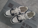 金利來【斷碼清倉】男鞋輕質(zhì)板鞋夏季透氣休閑鞋G522420064BAD黑白色41 曬單實拍圖