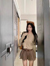DGOV針織衫女2025秋季新款修身單排扣內(nèi)搭氣質(zhì)針織開衫女毛衣針織外套 黑色(好質(zhì)量) S 建議90斤以下 曬單實拍圖