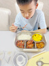 雙槍（Suncha）鈦健康飯盒小學生上班族可微波爐比316好不銹鋼餐盒1.5L配保溫袋 曬單實拍圖