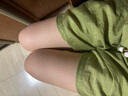 初語涼感萊賽爾短褲女2025夏季新款清爽氣質(zhì)高腰松緊休閑闊腿褲子 青草綠 L 曬單實(shí)拍圖