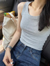 螺紋針織背心女西裝內(nèi)搭小吊帶春秋夏季2025大碼打底外穿無袖上衣 白色 【升級(jí)遮副乳】 L 【建議：95-105斤】 曬單實(shí)拍圖