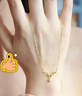 中國黃金（CHINA GOLD）黃金項鏈女足金一路有你項鏈黃金鹿角吊墜套鏈教師節實(shí)用生日禮物 【京速達】足金項鏈+中金禮盒 約2g 曬單實(shí)拍圖