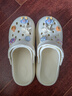 名創(chuàng  )優(yōu)品（MINISO）洞洞鞋男女夏季外穿涼鞋防滑厚底踩屎感包頭涼拖鞋 卡其+海洋星星 曬單實(shí)拍圖
