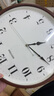 麗聲（RHYTHM）日本品牌簡(jiǎn)約家用鐘表客廳掛鐘靜音32cm木質(zhì)簡(jiǎn)約掛鐘CMG142WR06 曬單實(shí)拍圖