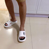 利達(dá)妮（TZLDN）踩屎感拖鞋男士外穿運(yùn)動(dòng)潮流室內(nèi)家居防滑防臭厚底戶外涼拖鞋夏季 白極黑 42-43 【適合41-42碼】 曬單實(shí)拍圖