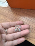 喜鉆18K金鉆石耳環(huán)女公主方鉆石耳墜求婚結婚鉆石耳飾送女友生日禮物 現貨-白18K金共68分H色（40+28） 曬單實(shí)拍圖
