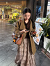 對白復古通勤三?？哿㈩I風衣女2025秋季新款慵懶寬松休閑夾克外套 卡其綠 S 曬單實拍圖