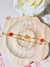 老鳳祥四葉草黃金手鏈女款足金手鏈女士生日禮物送女朋友老婆結(jié)婚紀念日 足金四葉草+S925銀雙層手鏈+限定久伴鐘愛禮盒 曬單實拍圖