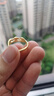 卡鉑亞 黃金戒指女 足金999麥穗戒指穗穗平安對戒結婚指環(huán)送女友送老婆 3.28克 面寬約5mm 曬單實(shí)拍圖