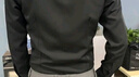 羅蒙（ROMON）法式大領(lǐng)白襯衫男士長(cháng)袖春秋季新款高級感高領(lǐng)白色免燙襯衣男衣服 黑色3010 4XL (166-180斤) 曬單實(shí)拍圖