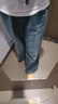 三彩2025秋季新款休閑牛仔褲中腰寬松直筒褲長(cháng)褲女 曬單實(shí)拍圖