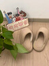 ECAC防臭棉拖鞋女春秋冬季家居室內情侶居家用防滑保暖地板拖鞋秋冬男 米色【家用舒適防滑】 36-37 【推薦35-36腳】 曬單實(shí)拍圖