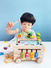 童木星兒童多功能智力車(chē)玩具3-6歲嬰幼兒早教益智木質(zhì)繞珠水果拼圖積木 【七合一】多功能智力車(chē) 曬單實(shí)拍圖