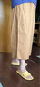 無印良品（MUJI）女式 泡泡紗 輕便七分褲褲子女款25年秋季新品寬松闊腿褲女裝 駝色 XL (165/74A) 曬單實(shí)拍圖
